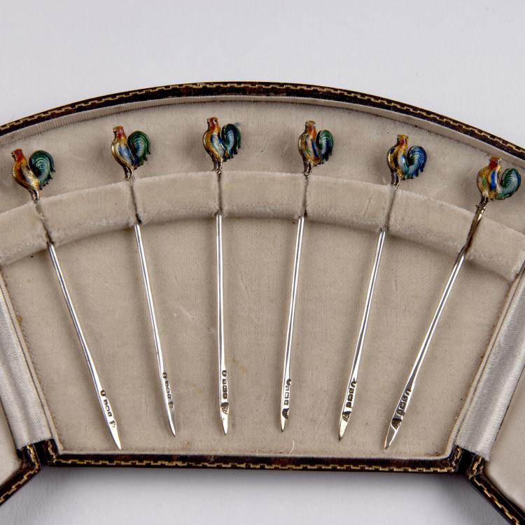 Bild 1 zu Objekt, Sechs Coctailspie&szlig;chen, wohl 1859/60, Birmingham, 126 527