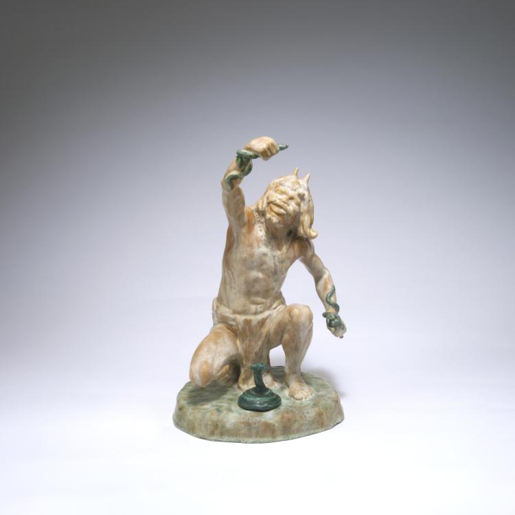 Bild 1 zu Objekt, 'Schlangenb&auml;ndiger', um 1908, Decoeur, &Eacute;mile, 126 690