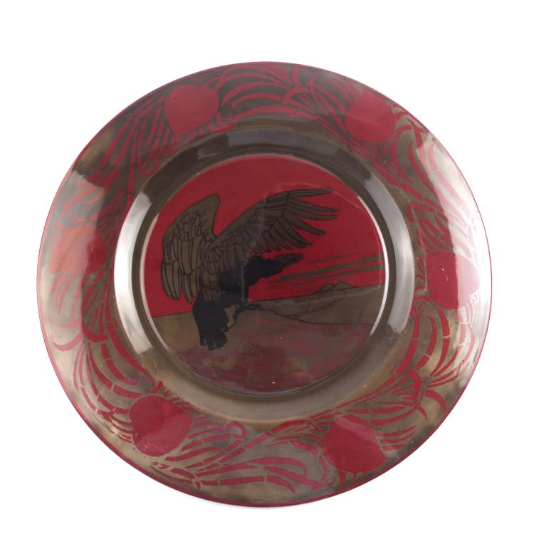 Hauptbild zu Objekt, Zierplatte 'Geier', um 1925, Doulton, Burslem, 126 927