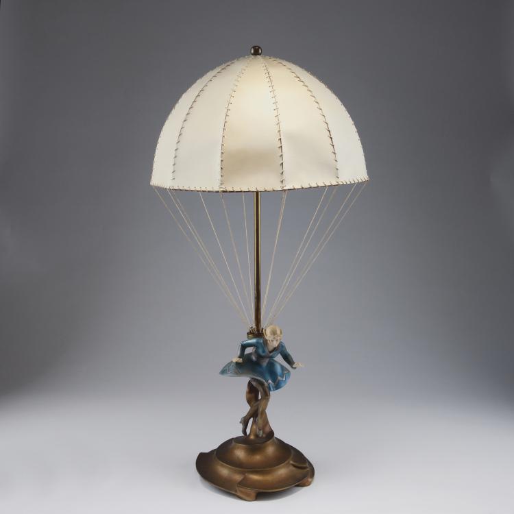 Hauptbild zu Objekt, 'Parachutist' table light, 1920s, Richard W. Lange, Rosenthal & Maeder, 126 428