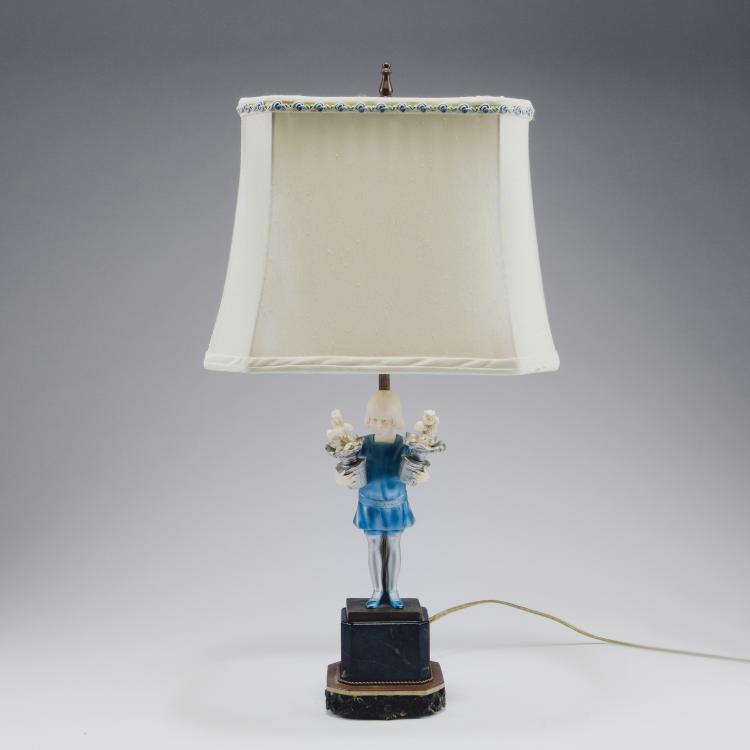 Hauptbild zu Objekt, Figurative table light, 1920s, Richard W. Lange, Rosenthal & Maeder, Berlin, 126 429