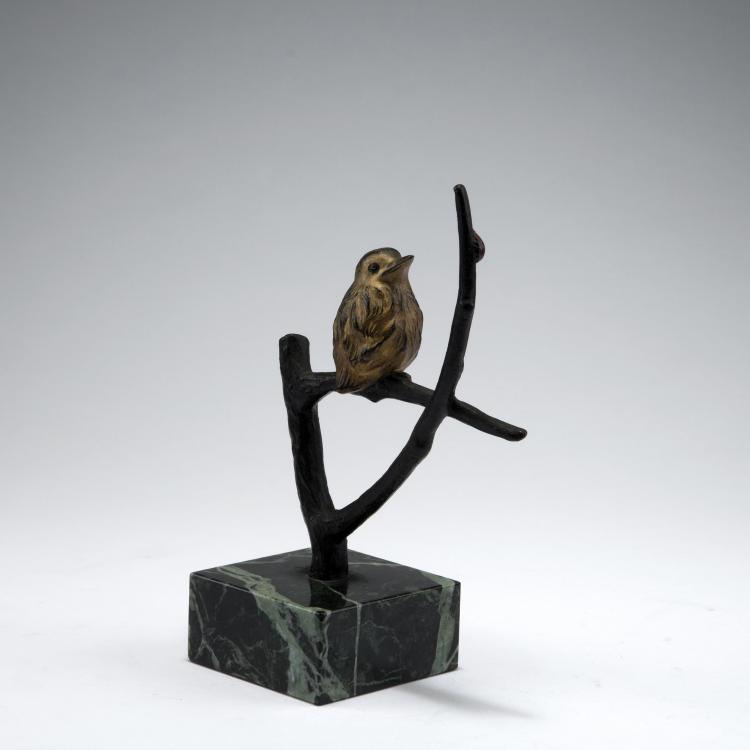 Bild 1 zu Objekt, Bird sitting on a branch, 1920s, Roland Paris, 126 446