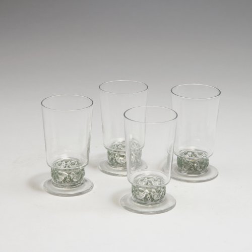 Four 'Dampierre' champagne glasses, 1931