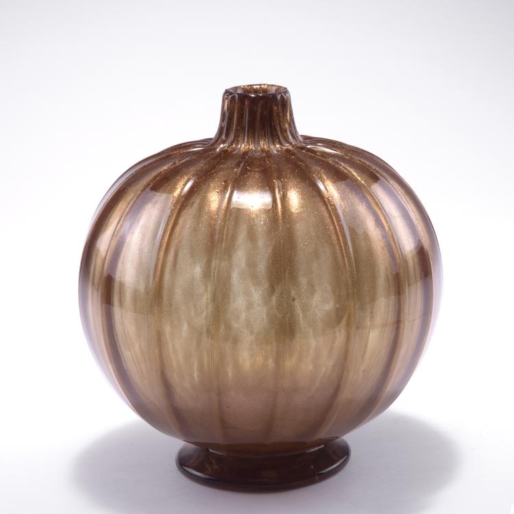 Bild 1 zu Objekt, 'Avventurina' vase, c1936, Ercole Barovier, Ferro Toso Barovier; Barovier & Toso, 128C 712