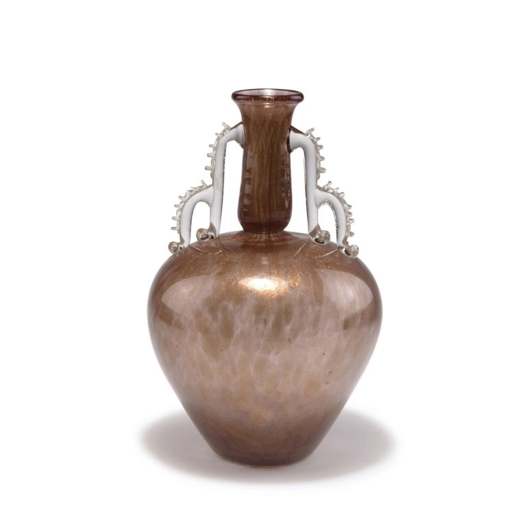 Hauptbild zu Objekt, 'Avventurina' vase with handles, 1929/30, Ercole Barovier, Barovier & C., Vetreria Artistica, Murano, 128C 707