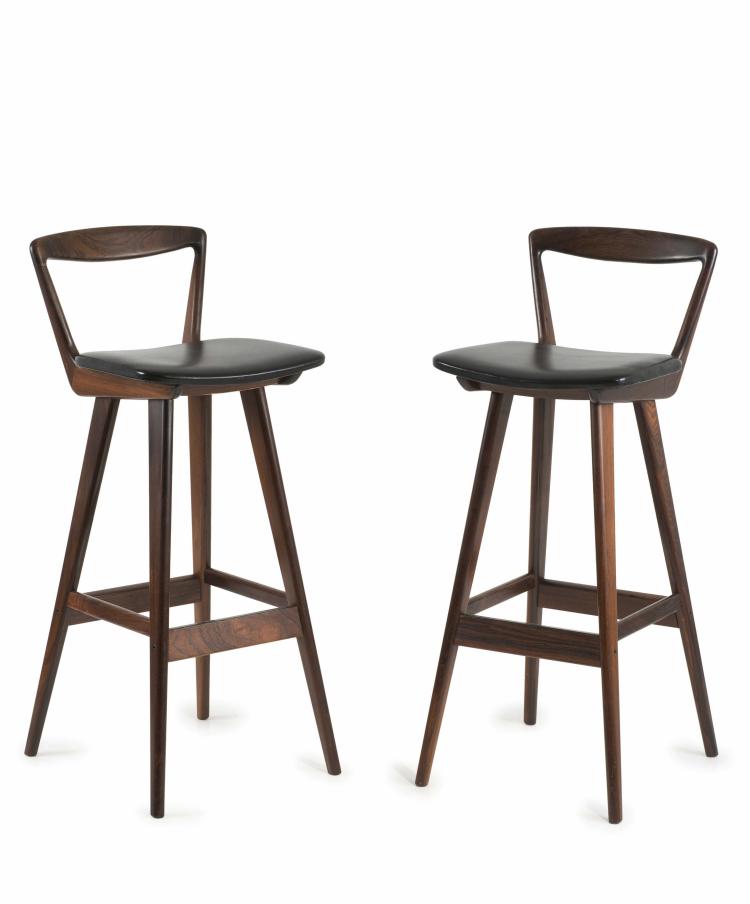 Hauptbild zu Objekt, Two barstools, c1960, Henry Rosengren Hansen, Brande M&oslash;belindustri, D&auml;nemark, 127B 472