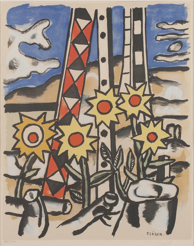 Hauptbild zu Objekt, 'Composition with sunflowers', 1950/1955 (after), Fernand L&eacute;ger, 127C 618