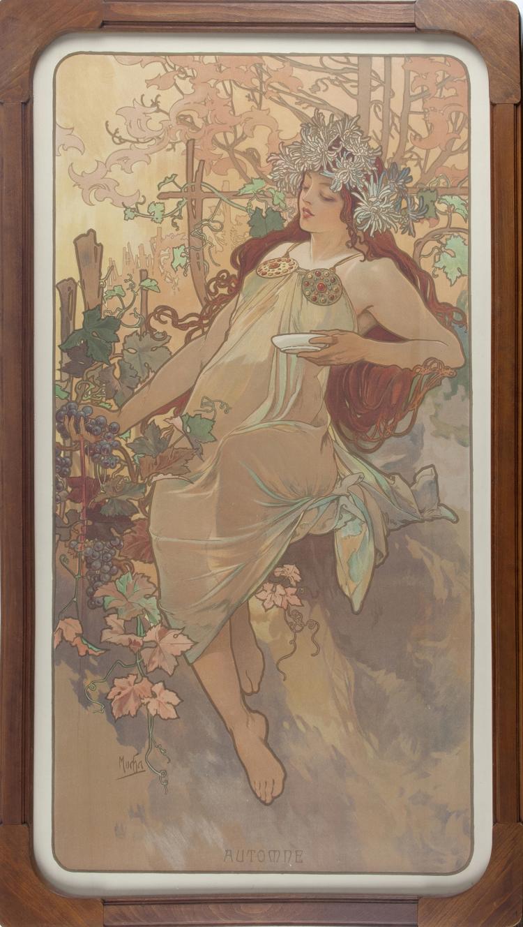 Hauptbild zu Objekt, 'L'Automne' from the 'Four Seasons', 1896, Alphonse Mucha, Champenois, F., Paris, 126 642