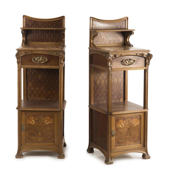 Bild 1 zu Objekt, Gro&szlig;es Bett und zwei Nachtk&auml;stchen, 1900, Majorelle, 126 633