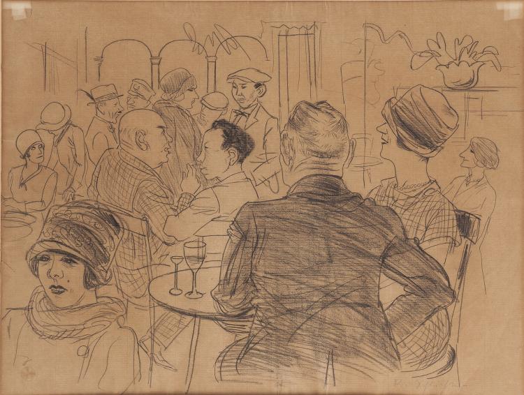 Hauptbild zu Objekt, 'Caf&eacute;-Haus-Szene', 1920er Jahre , Rudolf Schlichter, 127C 647