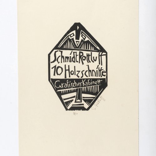 'Titel: Schmidt-Rottluff 10 Holzschnitte. Grafisches Kabinett', 1919