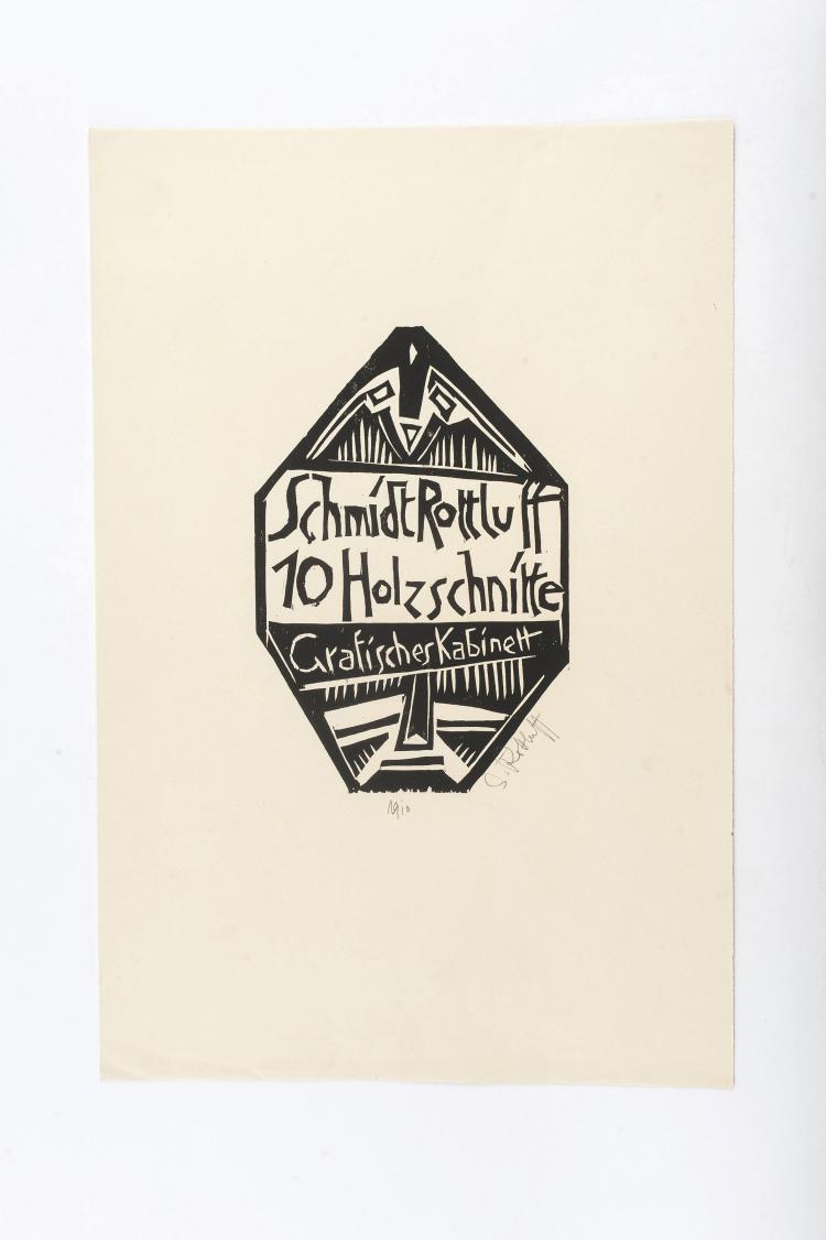 Hauptbild zu Objekt, 'Title: Schmidt-Rottluff 10 Holzschnitte. Grafisches Kabinett', 1919, Karl Schmidt-Rottluff, 127C 656