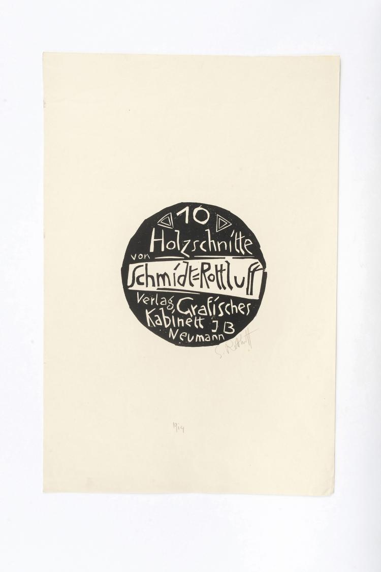 Hauptbild zu Objekt, 'Title page for the Neumann Portfolio', 1914, Karl Schmidt-Rottluff, 127C 651