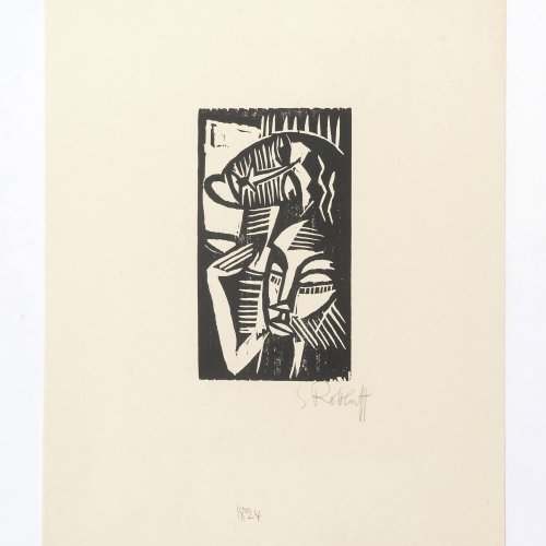 'Woodcut for the play 'Christa'' 1918