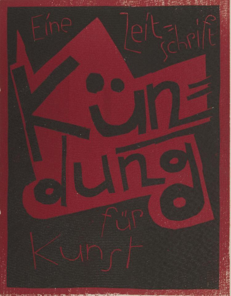 Hauptbild zu Objekt, 'K&uuml;ndung - Eine Zeitschrift f&uuml;r Kunst', 1. Folge, Heft 7 und 8 , Juli und August 1921, Wilhelm Niemeyer, 127C 631