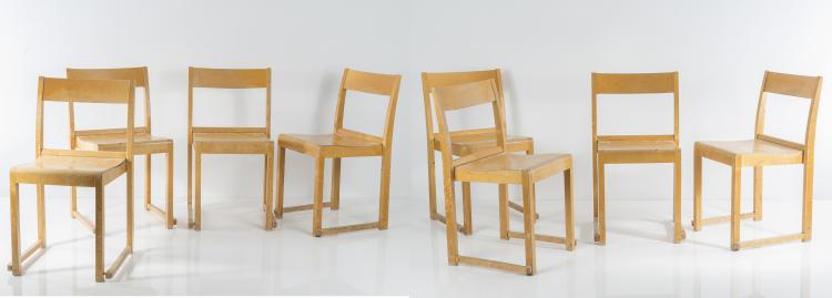Bild 1 zu Objekt, Eight stacking chairs, 1932 , Sven Markelius, Svenska M&ouml;belfabrikerna, Bodafors, 128A 20