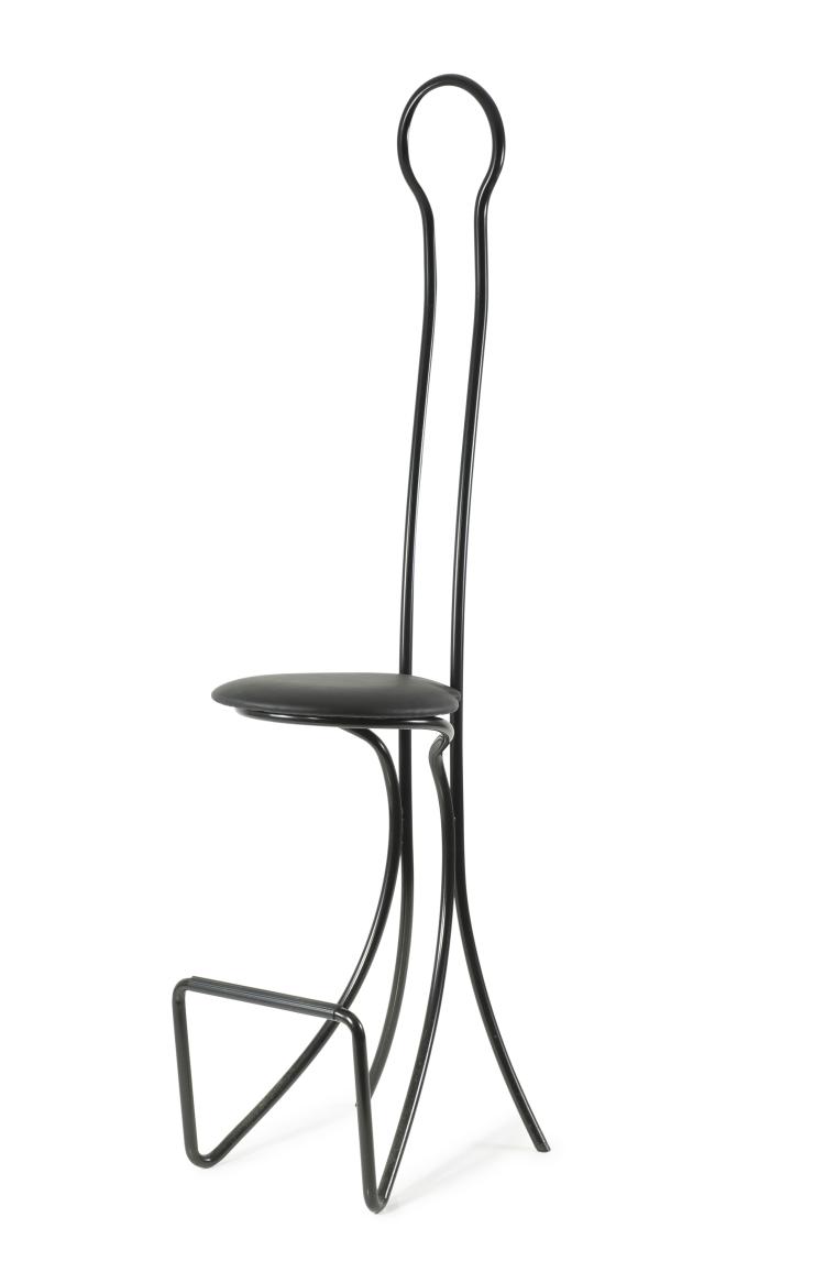 Hauptbild zu Objekt, Barstuhl 'Spl&uuml;gen Br&auml;u', 1960, Achille Castiglioni, Zanotta, Nova Milanese, 127A 122