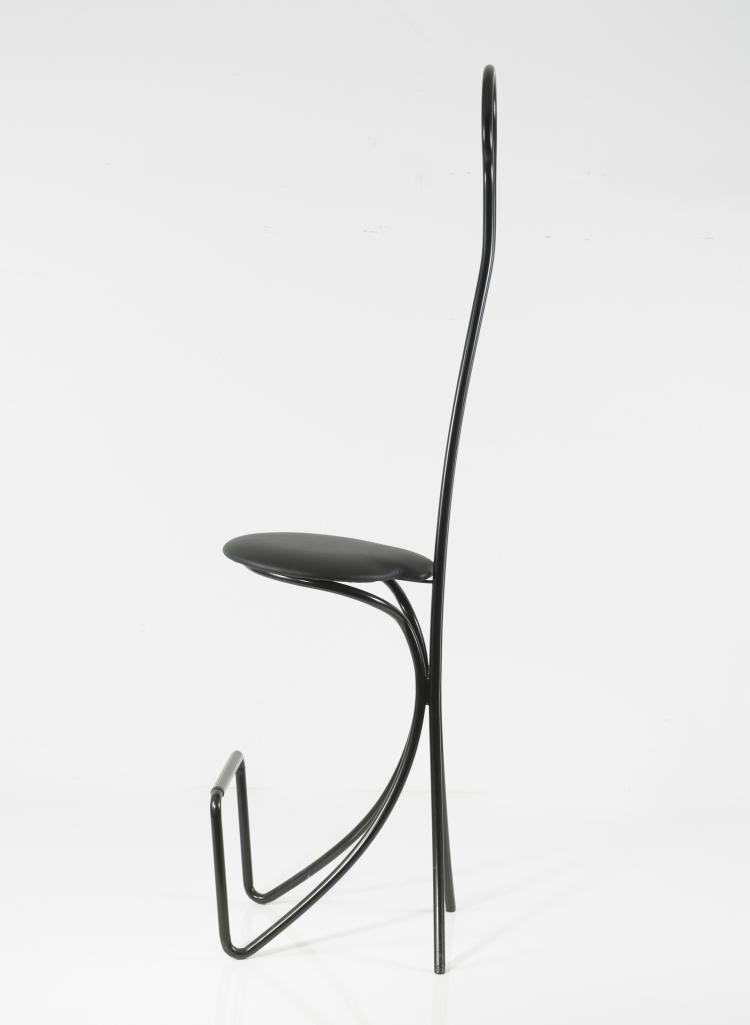 Bild 1 zu Objekt, Barstuhl 'Spl&uuml;gen Br&auml;u', 1960, Achille Castiglioni, Zanotta, Nova Milanese, 127A 122