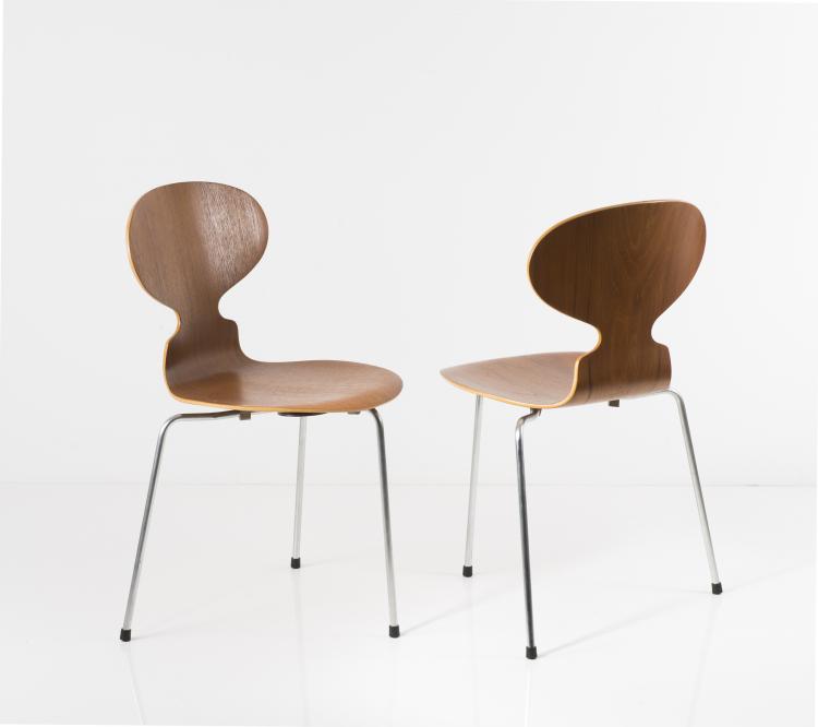 Bild 3 zu Objekt, Zwei St&uuml;hle 'Ameise' - '3100', 1952, Arne Jacobsen, Hansen, Fritz, Aller&oslash;d, 127B 525