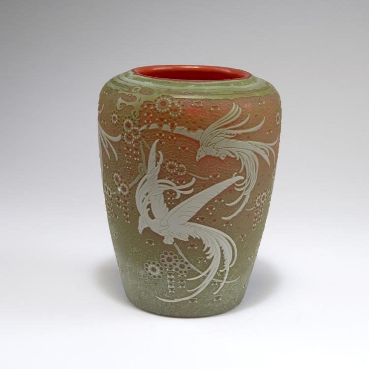 Bild 1 zu Objekt, 'Birds of Paradise' vase, 1909, Adolf Beckert, L&ouml;tz Wwe., Klosterm&uuml;hle, 126 342