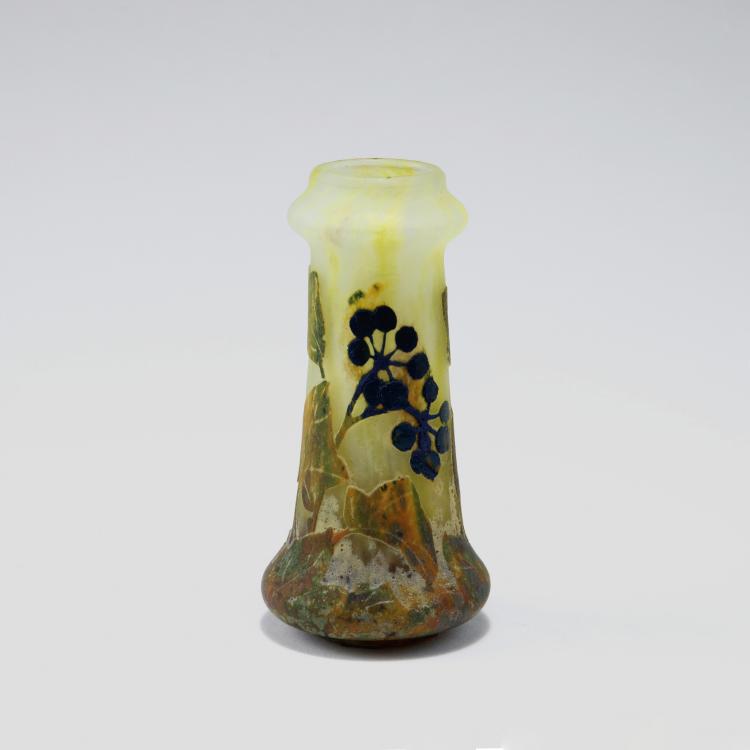 Hauptbild zu Objekt, Vase 'Je meurs o&ugrave; je m'attache', um 1910, Daum Fr&egrave;res, Nancy, 126 78