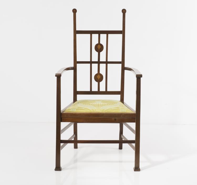 Bild 3 zu Objekt, Armlehnstuhl, um 1900, Wylie & Lochhead, Glasgow (zugeschrieben), 126 640