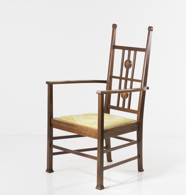 Bild 5 zu Objekt, Armlehnstuhl, um 1900, Wylie & Lochhead, Glasgow (zugeschrieben), 126 640