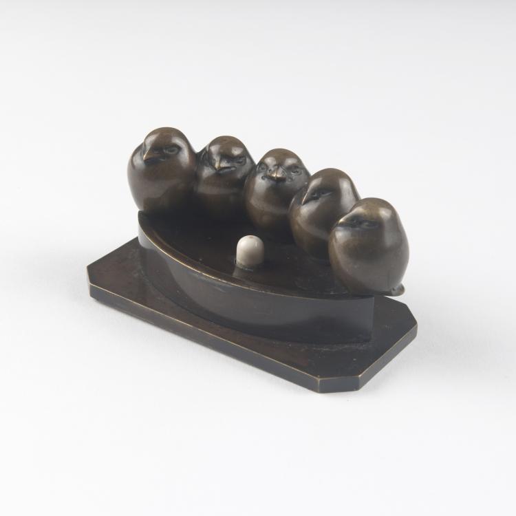 Bild 1 zu Objekt, Tischklingel 'Spatzen', um 1910, Deutschland, 126 518