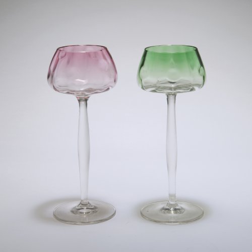 Two 'Meteor' wine glasses, 1900