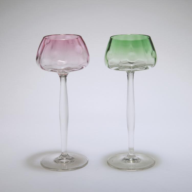 Hauptbild zu Objekt, Zwei Weingl&auml;ser 'Meteor', 1900, Meyr's Neffe, Adolf bei Winterberg / Bakalowits S&ouml;hne, Wien, 126 386