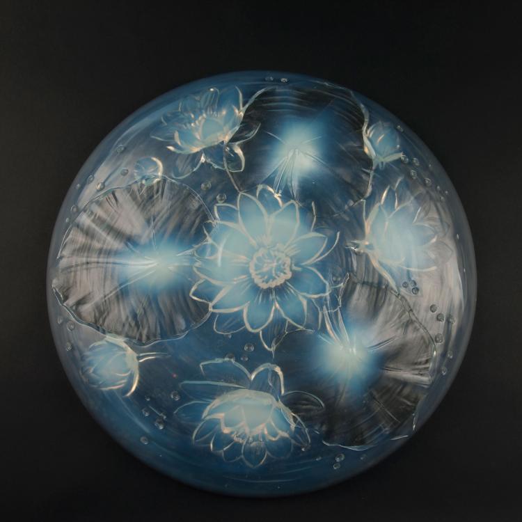 Bild 2 zu Objekt, Schale 'Seerosen', um 1930, Verlys; Verrerie des Andelys, 126 272