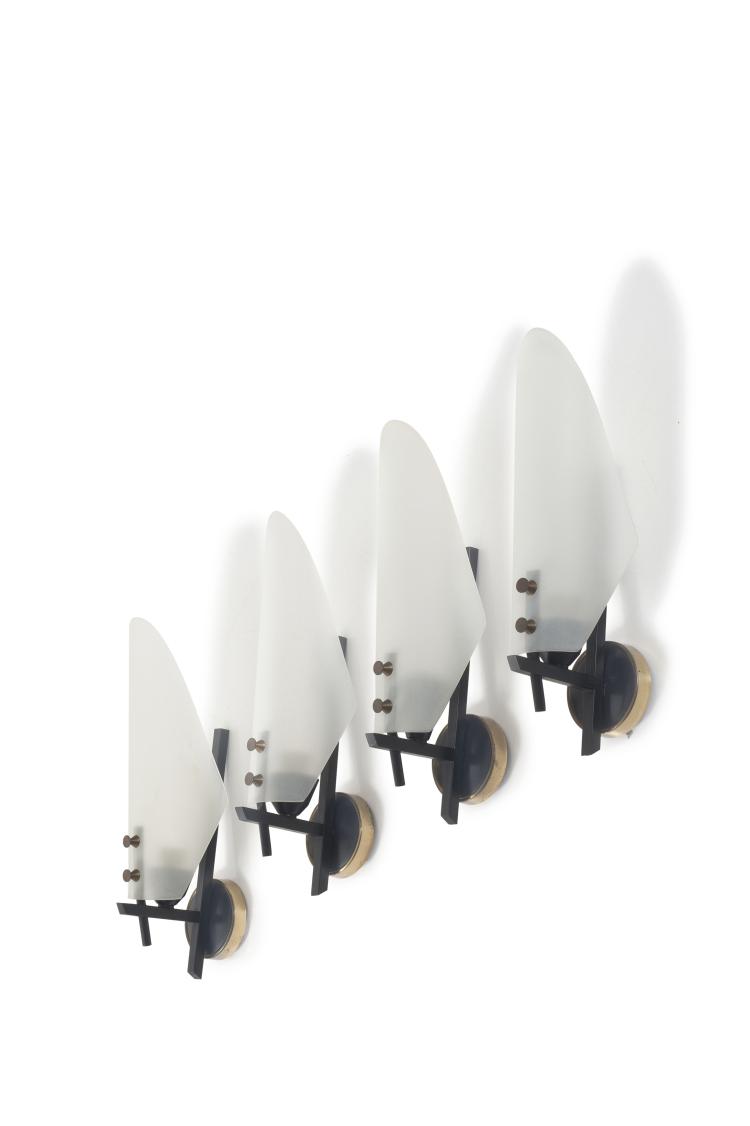 Hauptbild zu Objekt, Vier Wandappliquen, 1950er Jahre, Italien, 127A 33