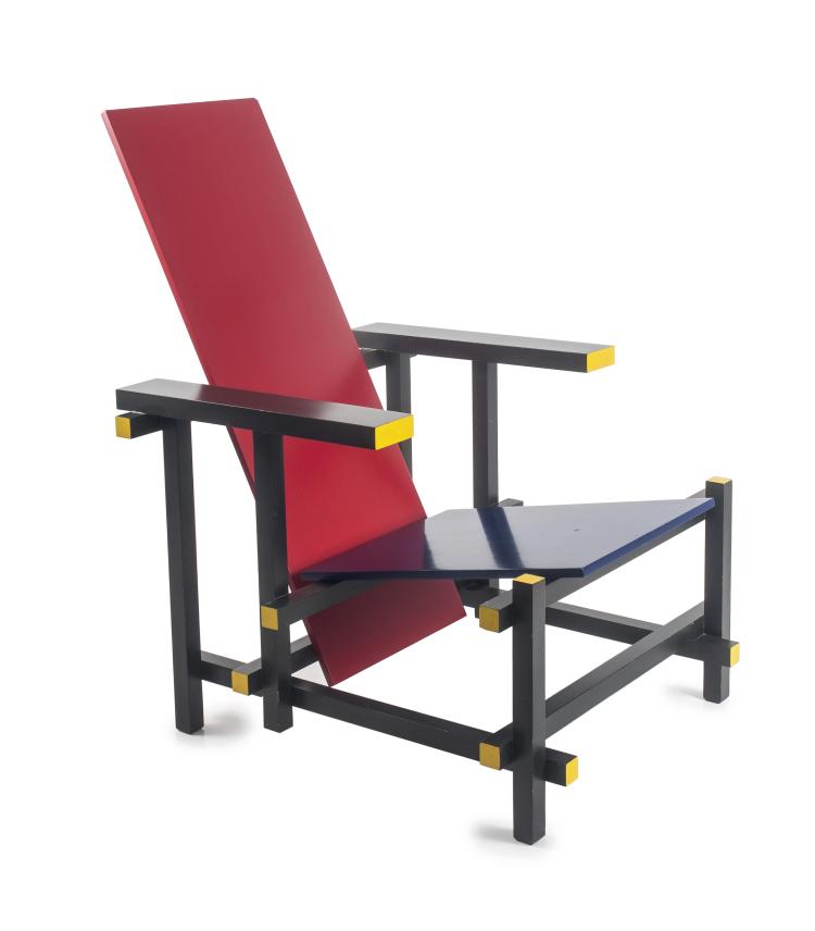 Hauptbild zu Objekt, 'Red and blue' chair, 1918, Gerrit Rietveld, Cassina, Mailand, 127B 283
