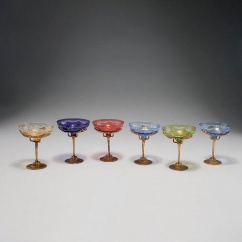 Sechs Champagnerschalen, um 1900/1904