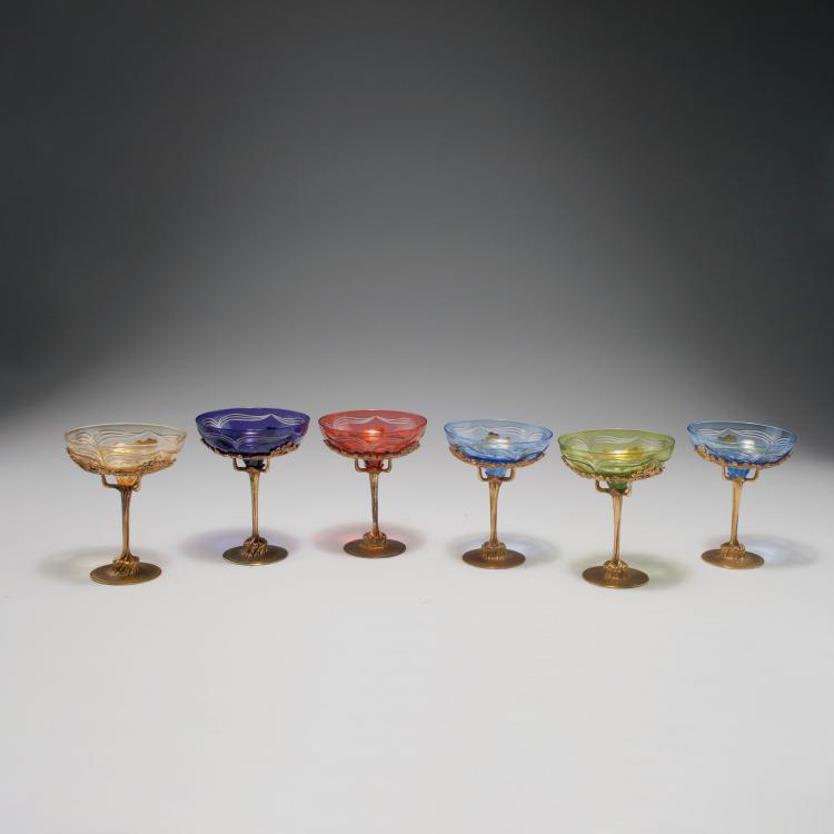 Hauptbild zu Objekt, Sechs Champagnerschalen, um 1900/1904, Orivit-Metallwarenfabrik, K&ouml;ln; Schmitz, H. F., 126 608