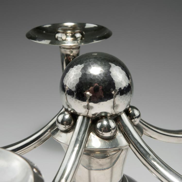 Bild 2 zu Objekt, Kerzenleuchter, 1930er Jahre, Bremer Werkst&auml;tten f&uuml;r kunstgewerbliche Silberarbeiten, 126 529