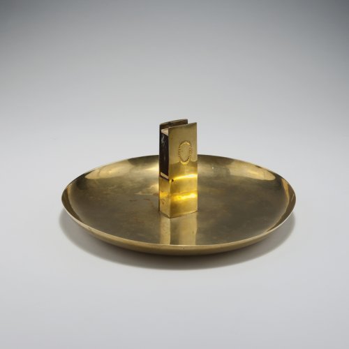 Ashtray with matchbox holder, c1905