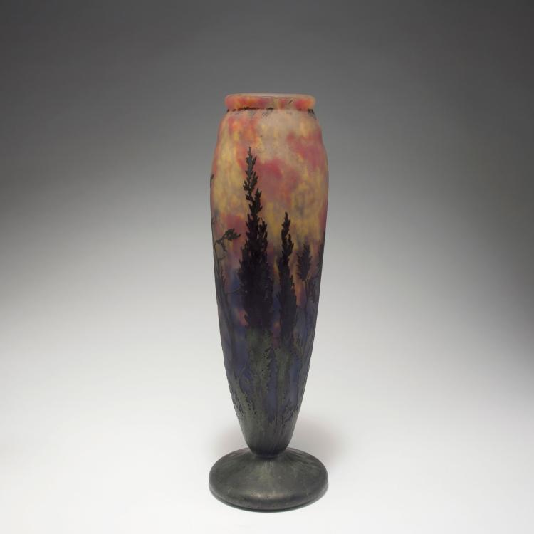 Bild 1 zu Objekt, Vase 'Paysage nocturne', um 1905, Daum Fr&egrave;res, Nancy, 126 50
