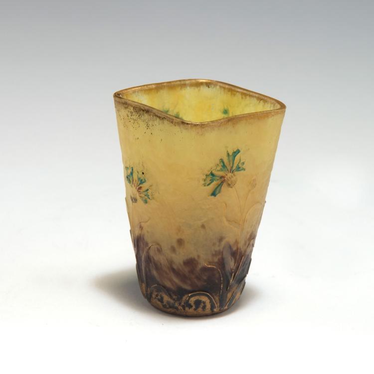 Bild 1 zu Objekt, Kleiner Becher 'Bleuets', 1901, Daum Fr&egrave;res, Nancy, 126 38