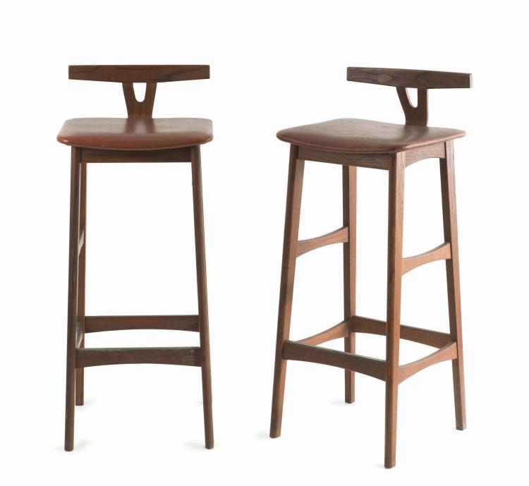 Hauptbild zu Objekt, Two barstools, c1960, Hans Olsen, Dyrlund A/S, Rude, 127B 471