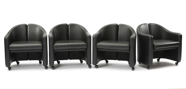 Hauptbild zu Objekt, Four armchairs 'pd 142' 1970, Eugenio Gerli, Tecno, Mailand, 127A 218