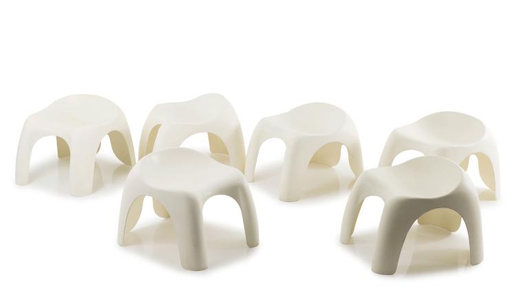 Hauptbild zu Objekt, Six 'Efebino' stools, 1970, Stacy Dukes, Artemide, Mailand, 127A 220