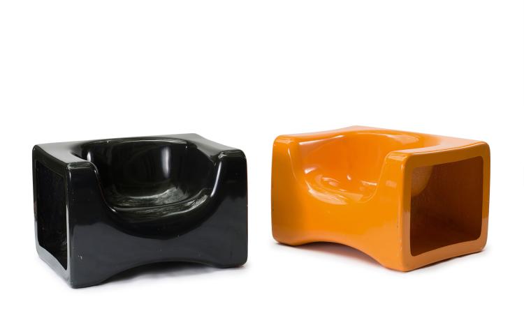 Hauptbild zu Objekt, Two armchairs 'play', 1969, Alberto Rosselli, Saporiti, Mailand, 127A 184