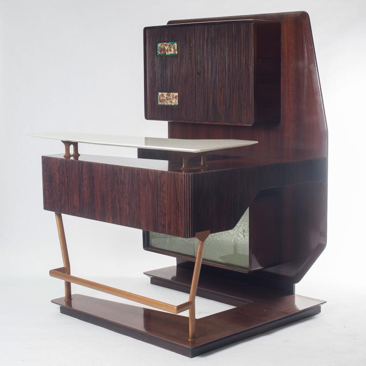 Bild 2 zu Objekt, Bar mit zwei Barhockern, 1950er Jahre, Italien, 127A 41