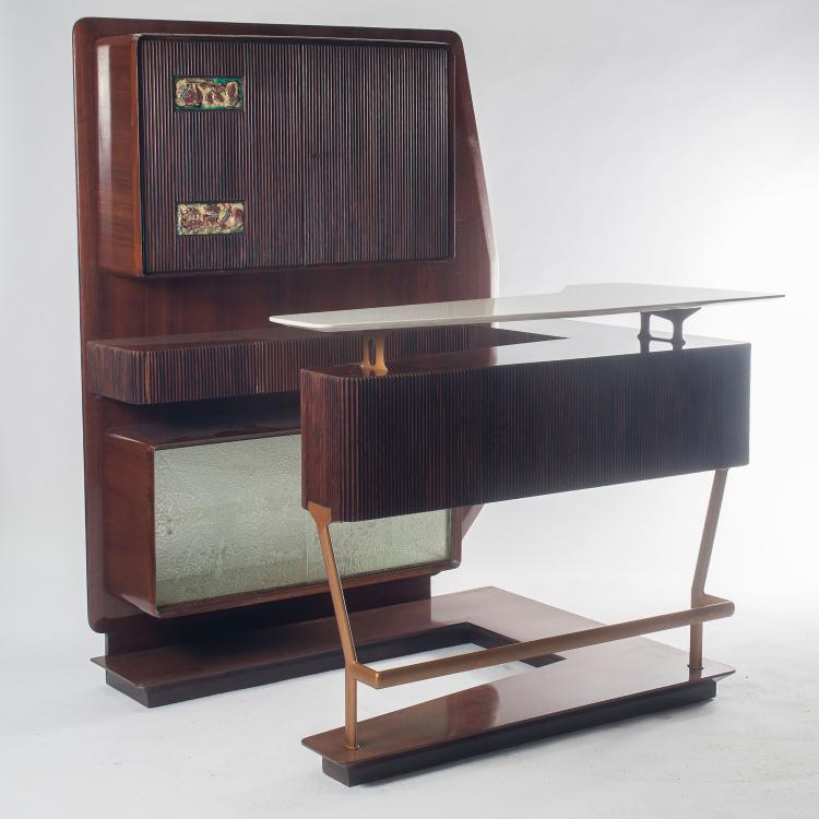 Bild 3 zu Objekt, Bar mit zwei Barhockern, 1950er Jahre, Italien, 127A 41