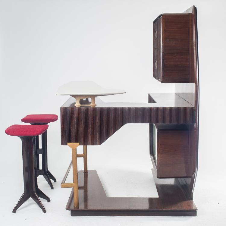 Bild 7 zu Objekt, Bar mit zwei Barhockern, 1950er Jahre, Italien, 127A 41