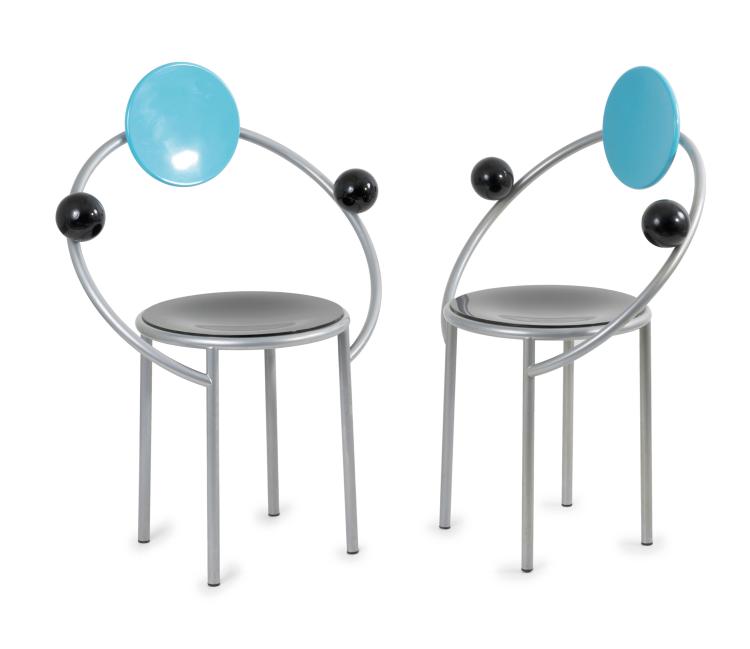 Hauptbild zu Objekt, Two 'First' chairs, 1983, Michele De Lucchi, Memphis, Mailand, 127A 259