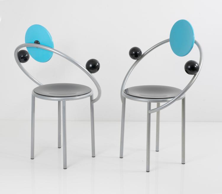 Bild 1 zu Objekt, Two 'First' chairs, 1983, Michele De Lucchi, Memphis, Mailand, 127A 259