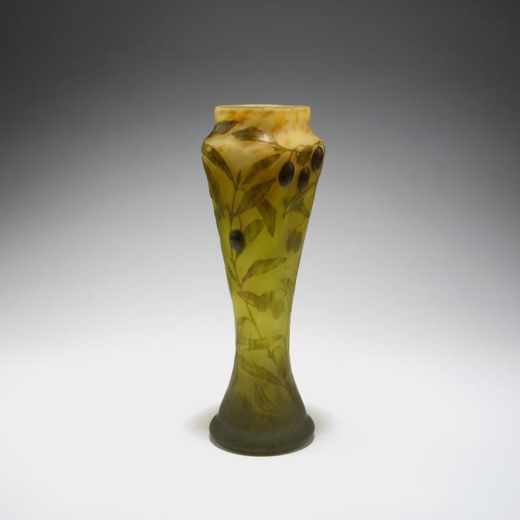 Hauptbild zu Objekt, Vase 'Oliviers', um 1910, Daum Fr&egrave;res, Nancy, 126 85
