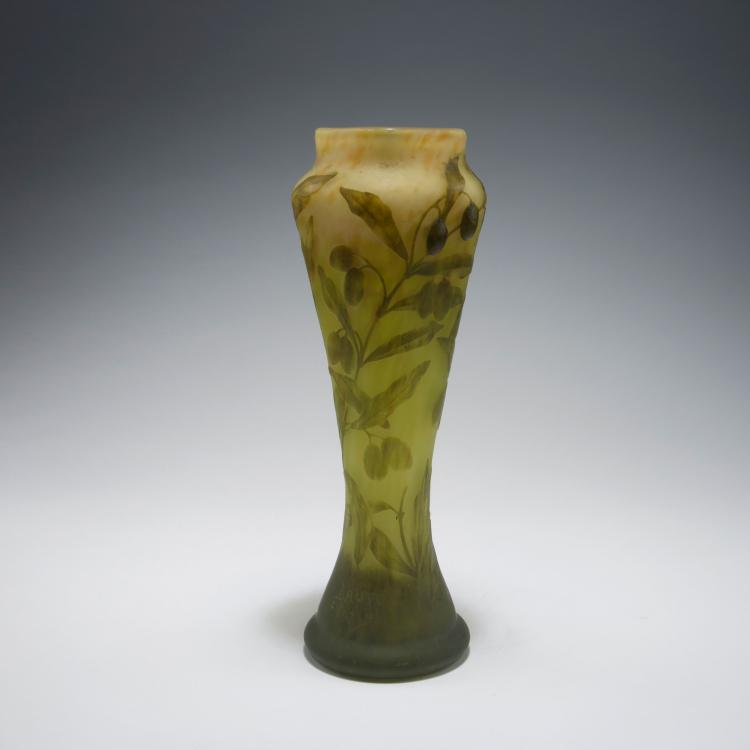 Bild 1 zu Objekt, Vase 'Oliviers', um 1910, Daum Fr&egrave;res, Nancy, 126 85